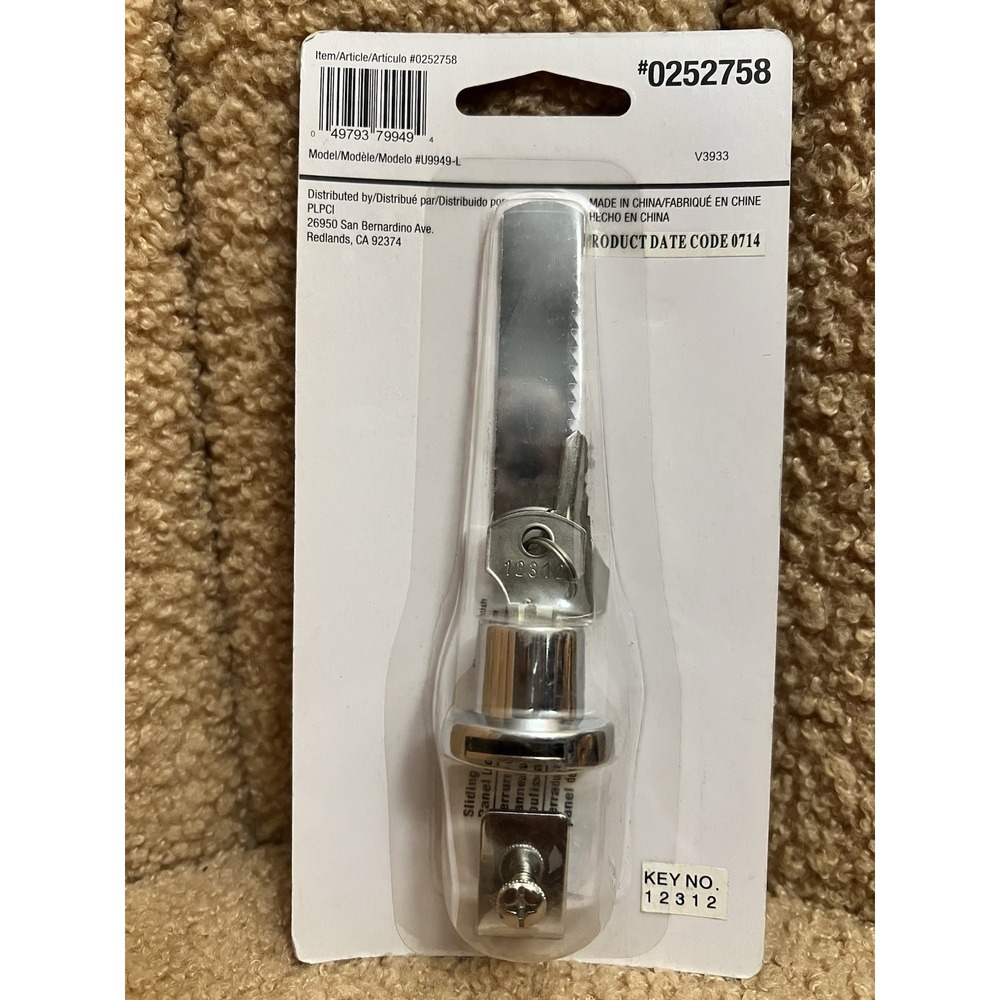 Gatehouse 0252758 Sliding Panel Lock, for Glass Panels up to 3/8" Thick, NIB